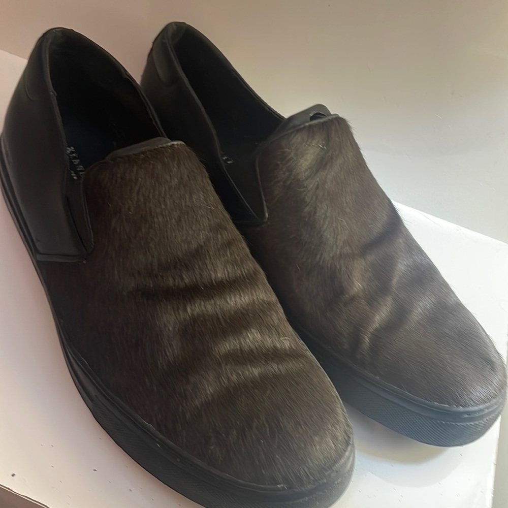 Kenneth Cole Brown REAL FUR men shoes size 9.5